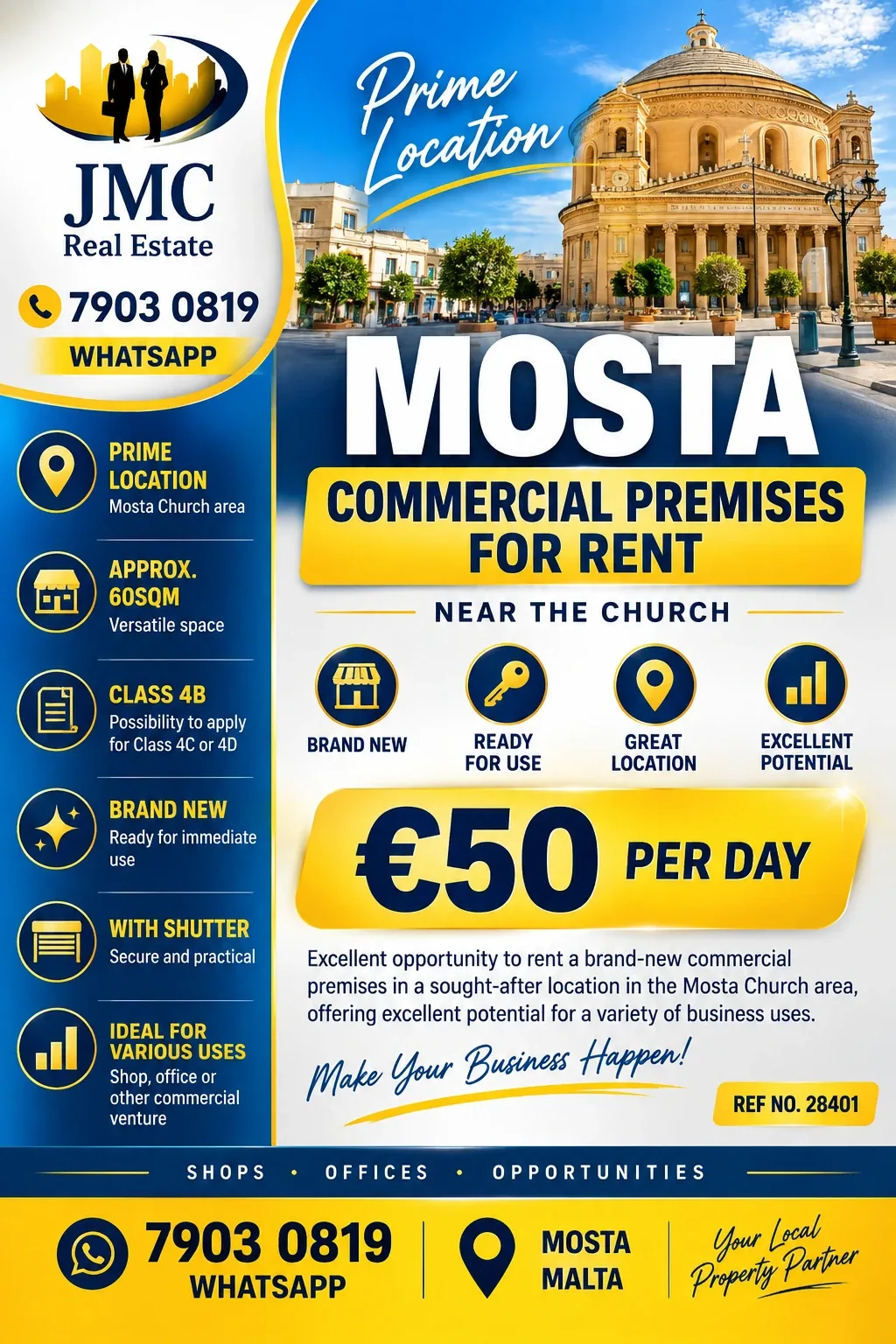 Mosta centrally located Business Premises