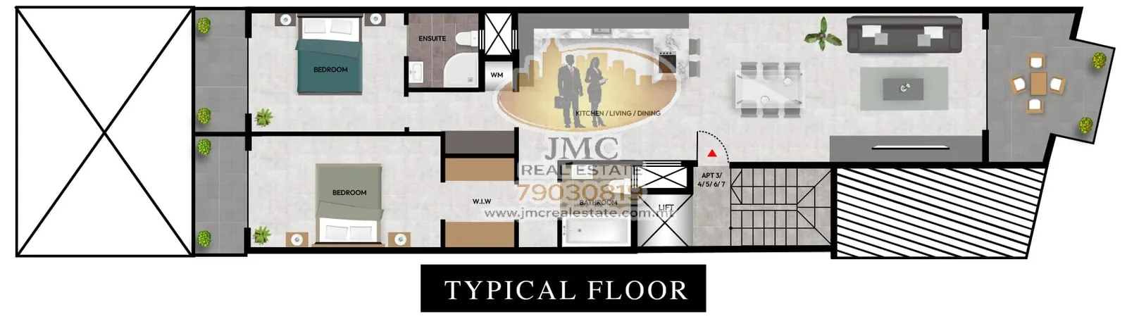 Sliema finished 2 bedroom apartments and penthouse
