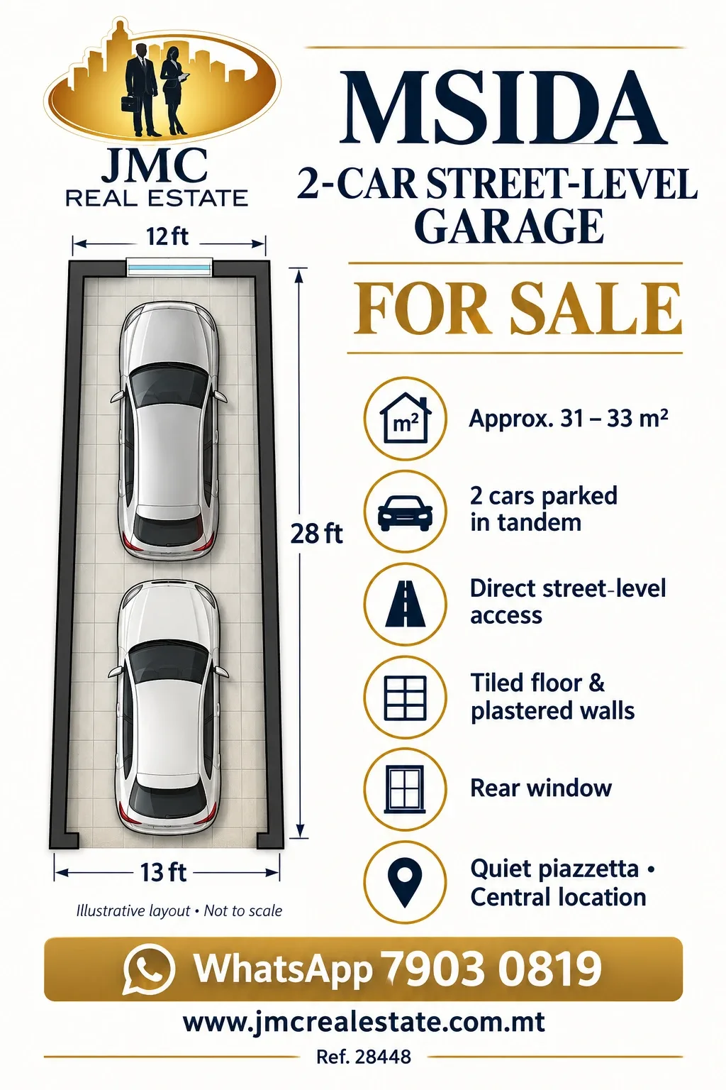 Msida street level 2 car garage