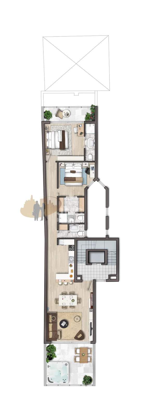 Gzira finished 2 bedroom penthouse with sea views