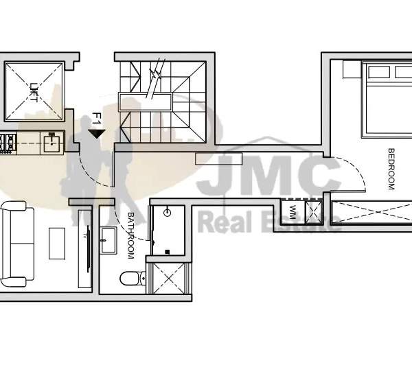 San Gwann 1 bedroom apartment with backyard