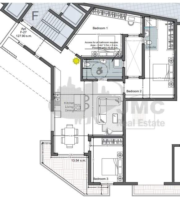 Birkirkara 2 corner 3 double bedroom apartments
