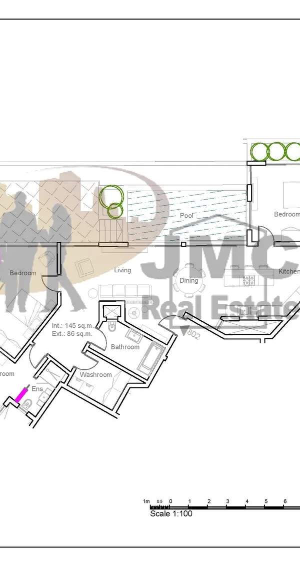 Gzira 3 bedroom penthouses with pool