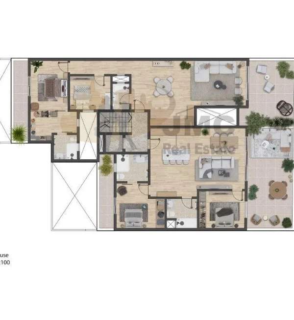Swieqi finsihed 2-bedroom penthouses