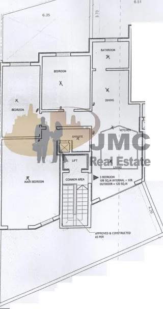 Zejtun finished 3 bedroom penthouse with large terrace