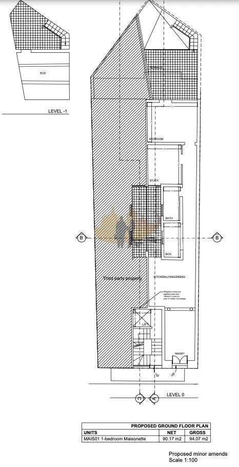 Gzira 1 bedroom + study maisonette