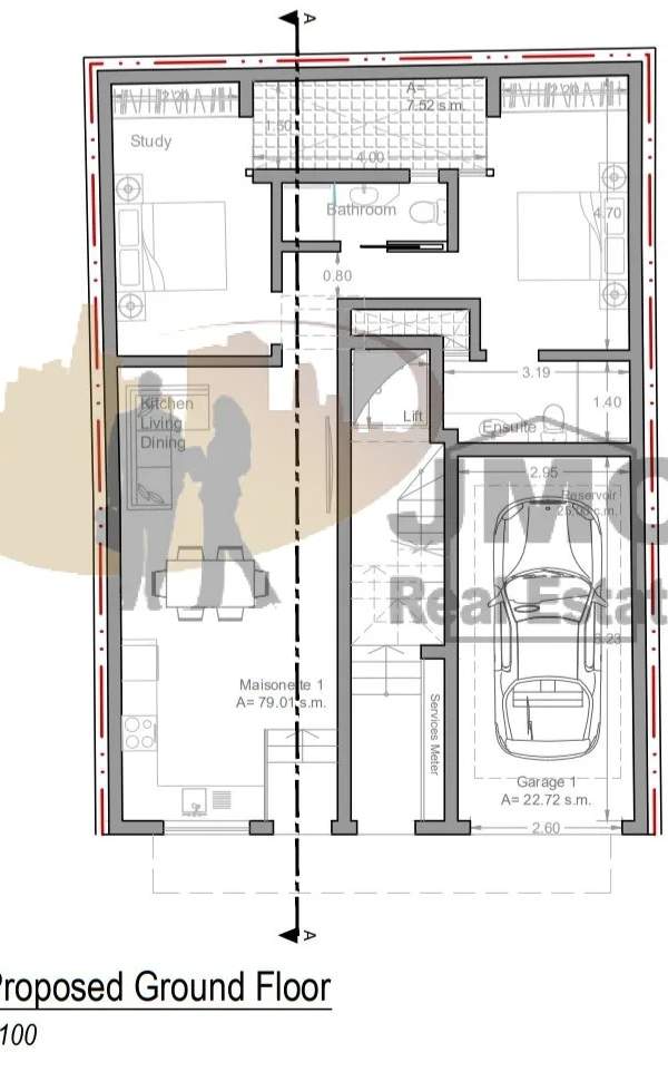 Pieta 2 double bedroom ground floor maisonette