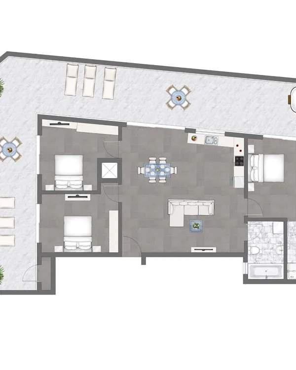 Qawra 3-bedroom penthouse
