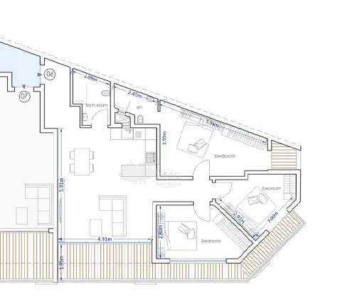 Mtarfa 3 double bedroom apartment