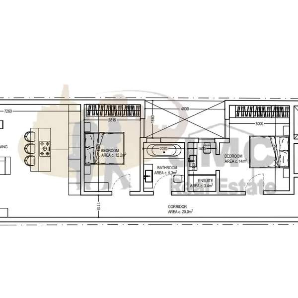 Zabbar finished 3 double bedroom apartment