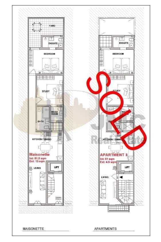 Msida 2 double bedroom ground floor maisonette