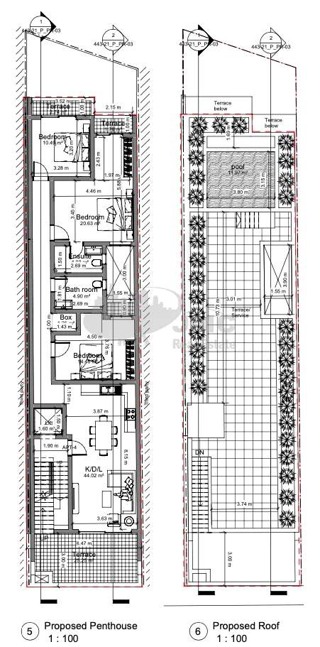 Rabat 3 bedroom penthouse with pool