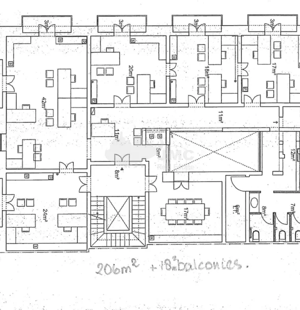 Floriana 206sqm second floor offices