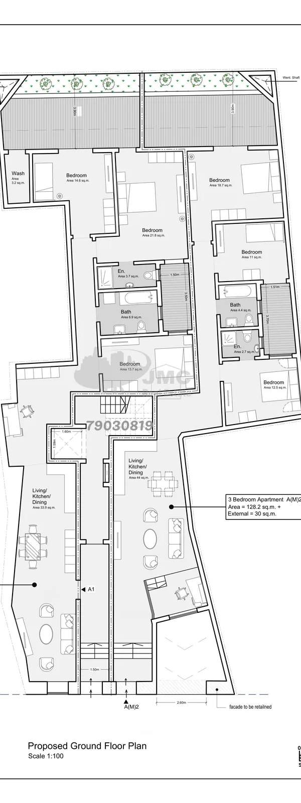 Balzan finished 3 bedroom ground floor apartment