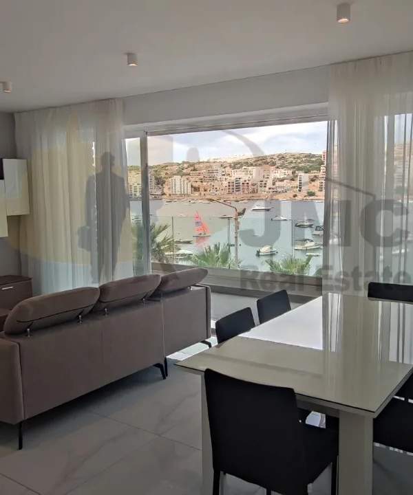 St.Paul❜s Bay fully furnished seafront 2 double bedroom apartments