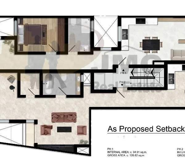 Zejtun 2 bedroom penthouse with splash pool