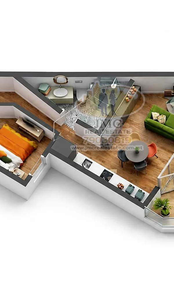Santa Venera 1-Bedroom Penthouse with Garage (UCA Area)
