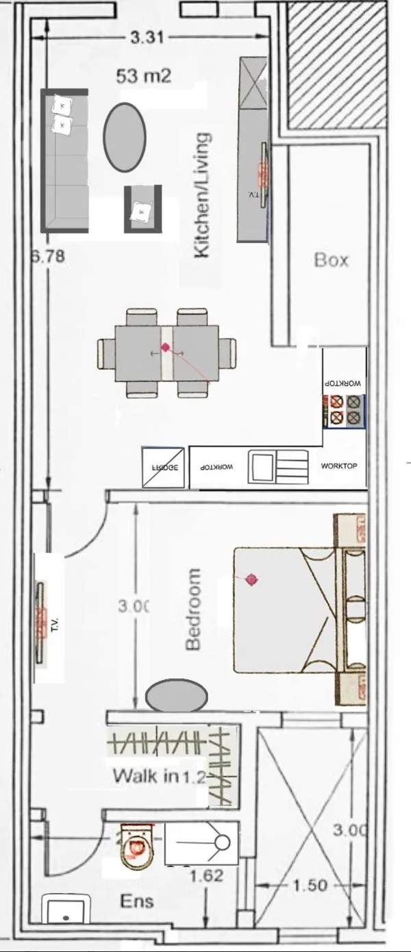 Hamrun finished 1 bedroom ground floor maisonette
