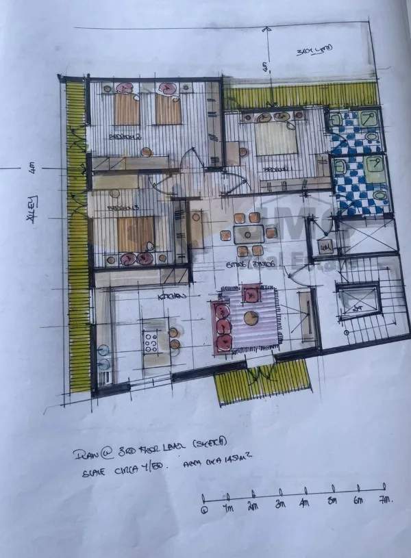 Naxxar 3 double bedroom apartment