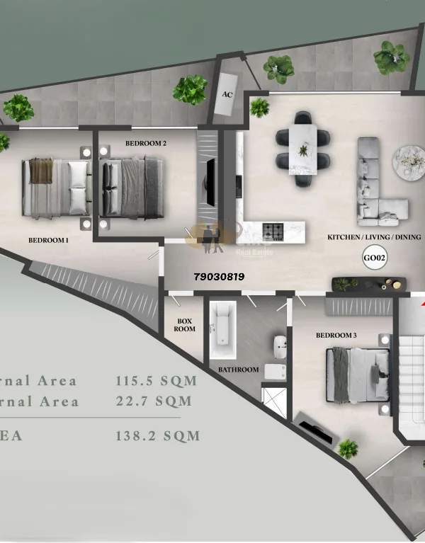 Mosta finished 2- and 3-bedroom apartments