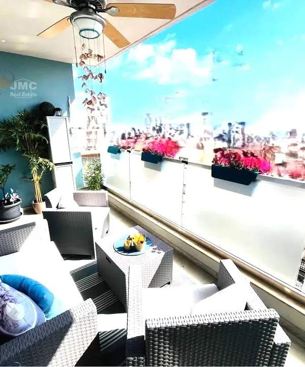 Mellieha fully furnished 2 bedroom apartment with side sea view
