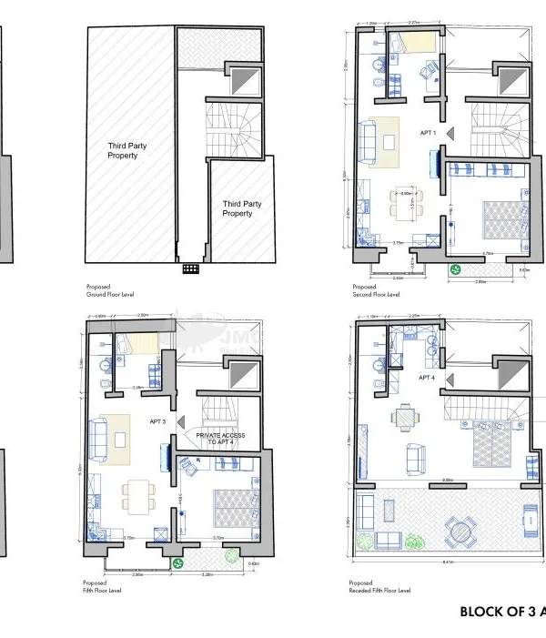Floriana - Block of 3 Apartments + Penthouse