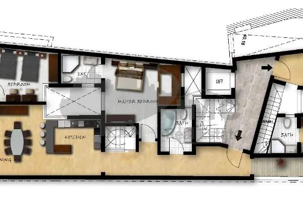 Mosta 3 bedroom penthouse with pool