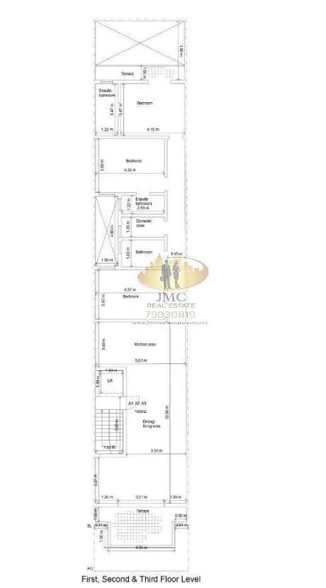 Qormi highly finished large apartment & Penthouse with Pool