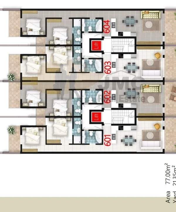St.Pauls Bay 2 bedroom 2 bedroom penthouses