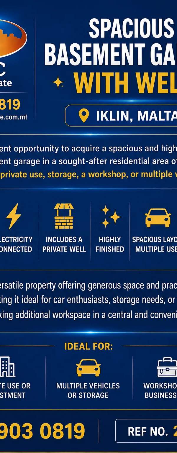 Iklin 114sqm garage