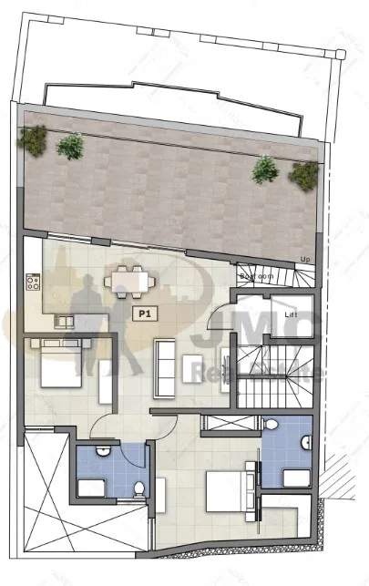 Balzan fully finished 2 bedroom penthouse with large outdoor area