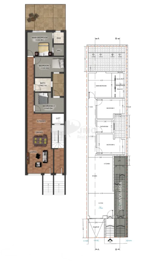 Attard 3 double bedroom maisonette