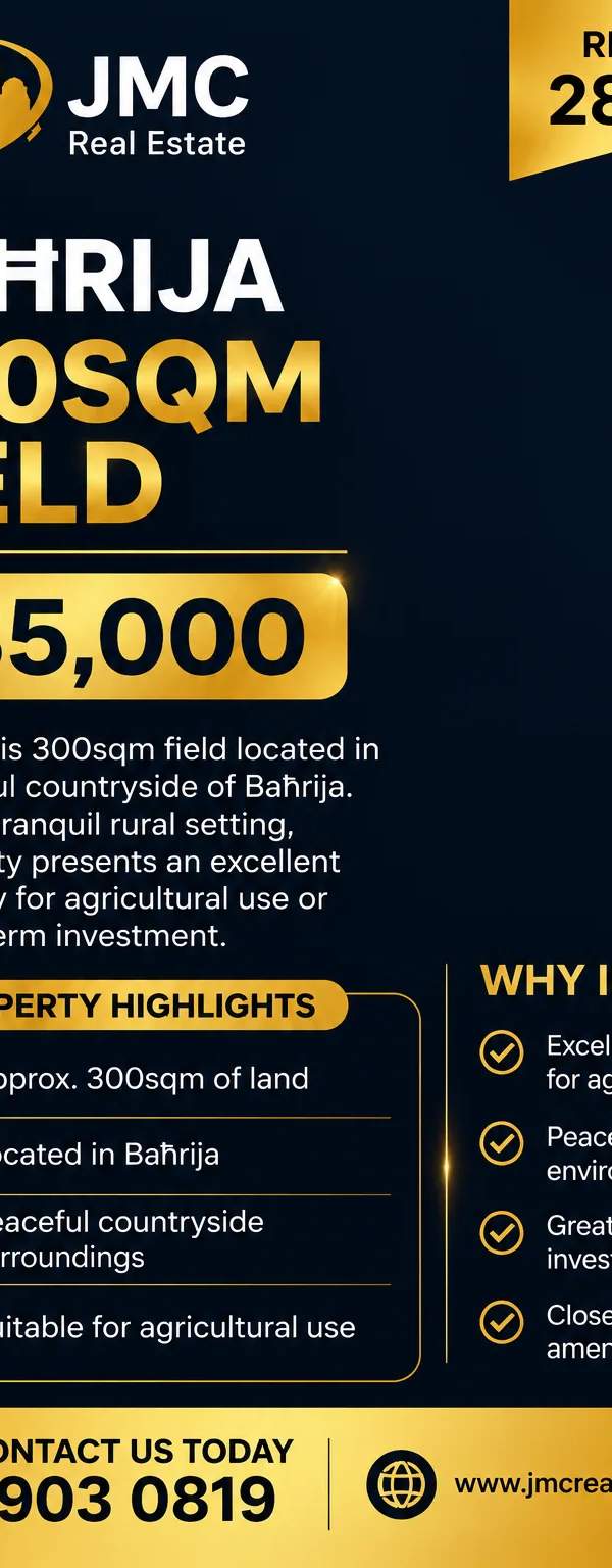 Bahrija 300sqm field