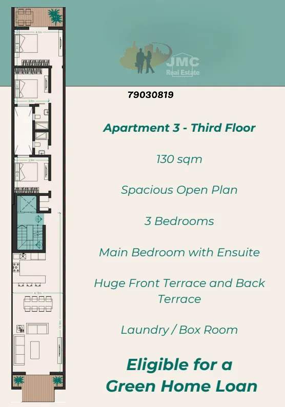 Mosta finished 3-bedroom apartments
