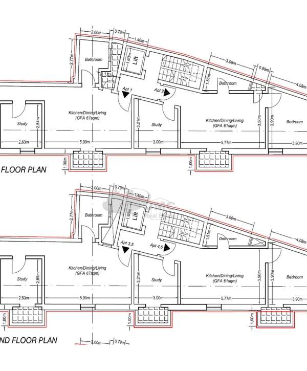 Paola (Rahal Gdid) 1 bedroom + study apartments