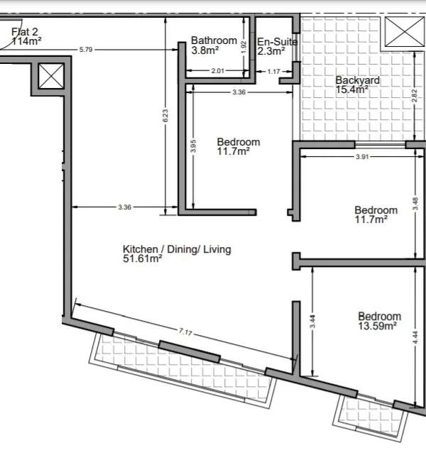 Zabbar first floor 3 bedroom apartment