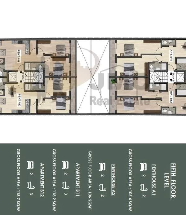 San Gwann finished 1 & 2 bedroom penthouses