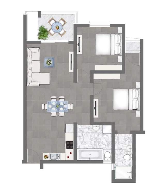 Qawra 2-bedroom apartments