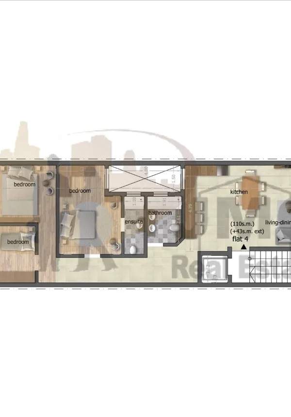 Zejtun finished 3 bedroom penthouse