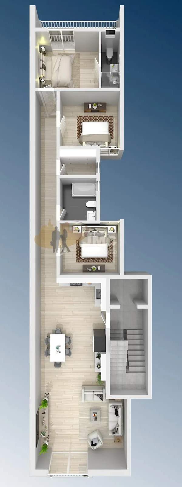 Paola 3 double bedroom apartments